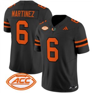 Damien Martinez Jersey #6 Miami Hurricanes 2025 Limited Stitched Black