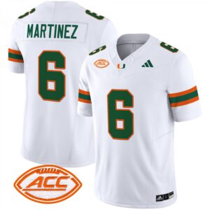 Damien Martinez Jersey #6 Miami Hurricanes 2025 Limited Stitched White