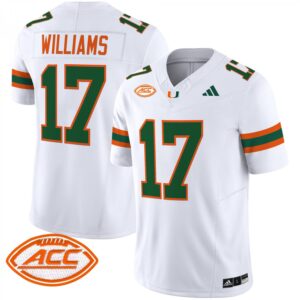 Emory Williams Jersey #17 Miami Hurricanes 2025 Limited Stitched White