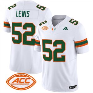 Ray Lewis Jersey #52 Miami Hurricanes 2025 Vapor Limited Stitched White