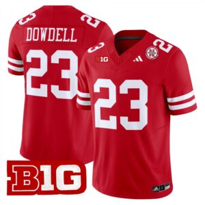 Dante Dowdell Jersey #23 Nebraska Cornhuskers 2025 Stitched Scarlet