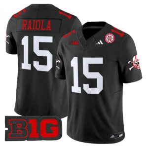Dylan Raiola Jersey #15 Nebraska Cornhuskers 2025 Stitched Black