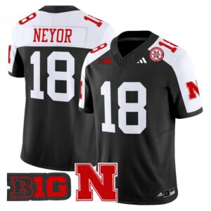 Isaiah Neyor Jersey #18 Nebraska Cornhuskers 2025 Stitched Black Alternate