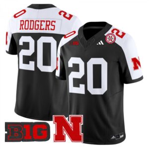 Johnny Rodgers Jersey #20 Nebraska Cornhuskers 2025 Stitched Black Alternate