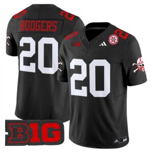 Johnny Rodgers Jersey #20 Nebraska Cornhuskers 2025 Stitched Black