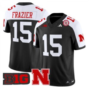 Tommie Frazier Jersey #15 Nebraska Cornhuskers 2025 Stitched Black Alternate