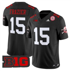 Tommie Frazier Jersey #15 Nebraska Cornhuskers 2025 Stitched Black