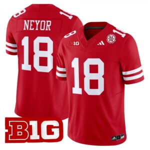 Isaiah Neyor Jersey #18 Nebraska Cornhuskers 2025 Stitched Scarlet