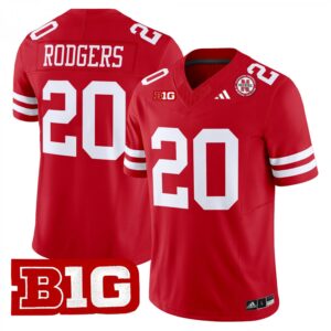 Johnny Rodgers Jersey #20 Nebraska Cornhuskers 2025 Stitched Scarlet