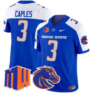 Latrell Caples Jersey #3 Boise State Broncos 2025 Vapor Stitched Royal Alternate