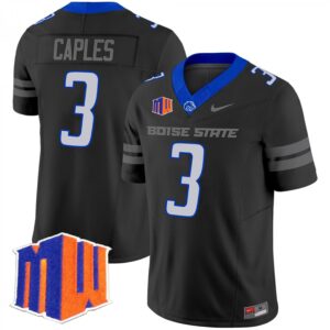 Latrell Caples Jersey #3 Boise State Broncos 2025 Vapor Stitched Black