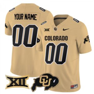 Custom Colorado Buffaloes Jersey 2025 Vapor Limited Stitched Gold