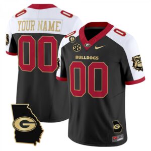 Custom Georgia Bulldogs Jersey 2025 Georgia Map, Vince Dooley Stitched Alternate