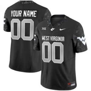 Custom West Virginia Mountaineers Jersey 2025 Vapor Limited Stitched Coal