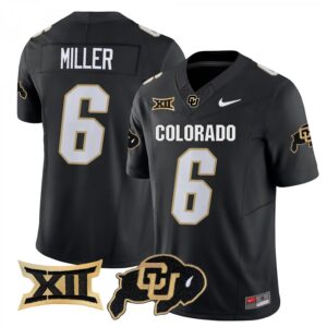 Drelon Miller Jersey #6 Colorado Buffaloes 2025 Limited Stitched Black