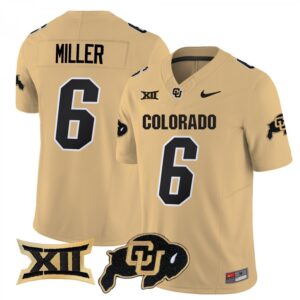 Drelon Miller Jersey #6 Colorado Buffaloes 2025 Limited Stitched Gold