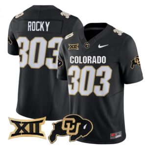 Rocky Jersey #303 Colorado Buffaloes 2025 Vapor Limited Stitched Black