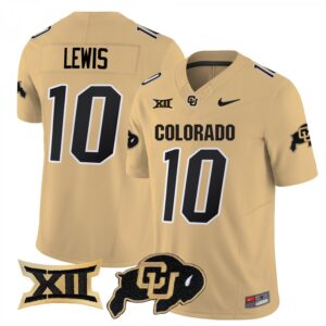 Julian Lewis Jersey #10 Colorado Buffaloes 2025 Vapor Limited Stitched Gold