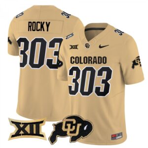 Rocky Jersey #303 Colorado Buffaloes 2025 Vapor Limited Stitched Gold