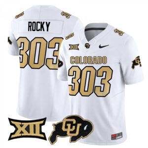 Rocky Jersey #303 Colorado Buffaloes 2025 Vapor Limited Stitched White