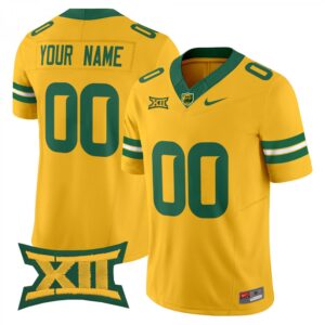 Custom Baylor Bears Jersey Name, Number 2025 Limited Stitched Gold