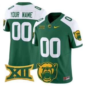 Custom Baylor Bears Jersey Name, Number 2025 Limited Stitched Green Alternate