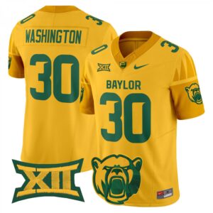 Bryson Washington Jersey #30 Baylor Bears 2025 V2 Vapor Stitched Gold