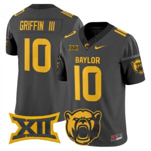 Robert Griffin III Jersey #10 Baylor Bears 2025 Vapor Stitched Black