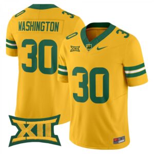 Bryson Washington Jersey #30 Baylor Bears 2025 Vapor Stitched Gold