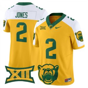 Matt Jones Jersey #2 Baylor Bears 2025 Vapor Limited Stitched Gold Alternate