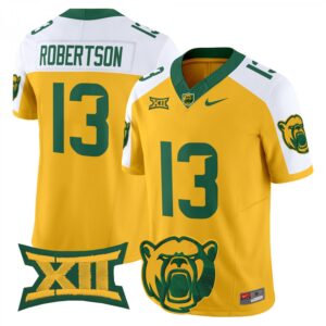 Sawyer Robertson Jersey #13 Baylor Bears 2025 Stitched Gold Alternate