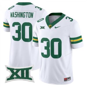 Bryson Washington Jersey #30 Baylor Bears 2025 Vapor Stitched White