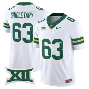 Mike Singletary Jersey #63 Baylor Bears 2025 Vapor Stitched White