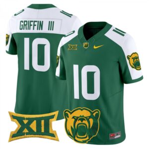 Robert Griffin III Jersey #10 Baylor Bears 2025 Vapor Stitched Green Alternate
