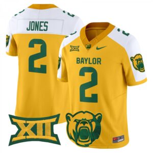 Matt Jones Jersey #2 Baylor Bears 2025 V2 Vapor Stitched Gold Alternate