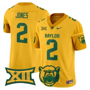 Matt Jones Jersey #2 Baylor Bears 2025 V2 Vapor Stitched Gold