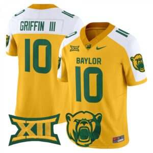 Robert Griffin III Jersey #10 Baylor Bears 2025 V2 Vapor Stitched Gold Alternate