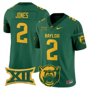 Matt Jones Jersey #2 Baylor Bears 2025 V2 Vapor Stitched Green