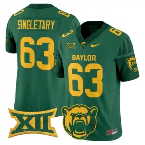 Mike Singletary Jersey #63 Baylor Bears 2025 V2 Vapor Stitched Green