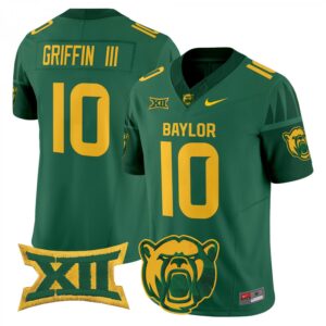 Robert Griffin III Jersey #10 Baylor Bears 2025 V2 Vapor Stitched Green