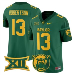 Sawyer Robertson Jersey #13 Baylor Bears 2025 V2 Vapor Stitched Green