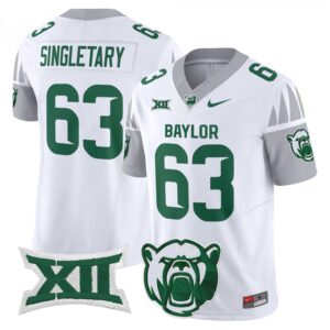 Mike Singletary Jersey #63 Baylor Bears 2025 V2 Vapor Stitched White