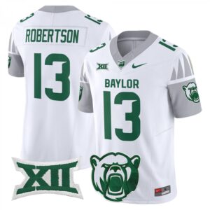 Sawyer Robertson Jersey #13 Baylor Bears 2025 V2 Vapor Stitched White