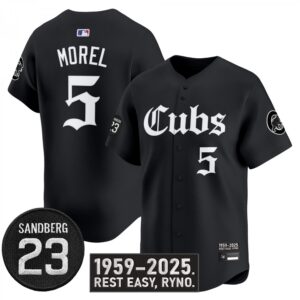 Christopher Morel Jersey #5 Chicago Cubs Ryne Sandberg Tribute Stitched Black