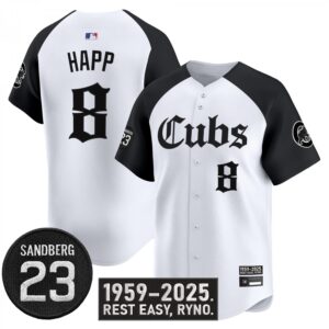 Ian Happ Jersey #8 Chicago Cubs Ryne Sandberg Tribute Stitched Alternate