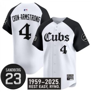 Pete Crow-Armstrong Jersey #4 Chicago Cubs Ryne Sandberg Tribute Stitched Alter