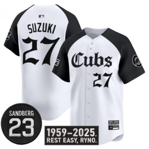 Seiya Suzuki Jersey #27 Chicago Cubs Ryne Sandberg Tribute Stitched Alternate