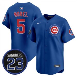 Christopher Morel Jersey #5 Chicago Cubs Ryne Sandberg Tribute Stitched Royal