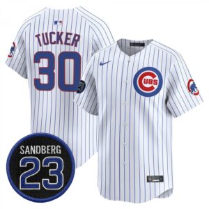 Kyle Tucker Jersey #30 Chicago Cubs Ryne Sandberg Tribute Stitched Stripes