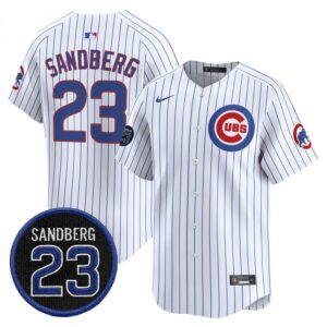 Ryne Sandberg Jersey #23 Chicago Cubs Ryne Sandberg Tribute Stitched Stripes
